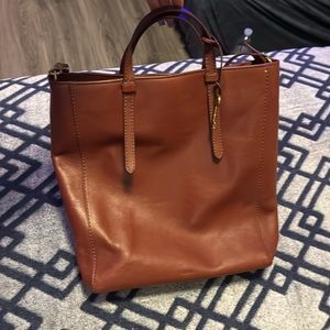 Fossil Women's Camilla Leather Convertible Backpack Purse Handbag 👝